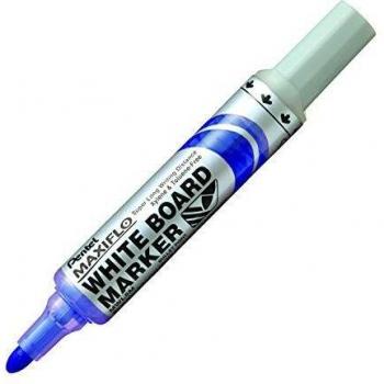 Rotulador para Pizarra Blanca Pentel Maxiflo Punta Gruesa 3mm Color Azul (Caja de 12)