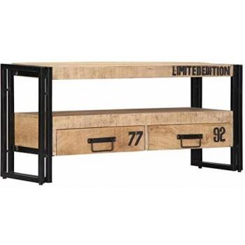 vidaXL TV Cabinet 100x30x45 cm Solid Mango Wood