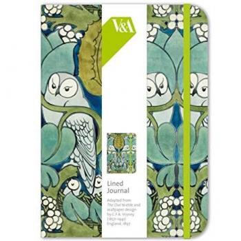 Museums and Galleries Marketing. Victoria and Albert Museum 17.7 x 12.7 x 1.7cm Owls Designed Lined Journal