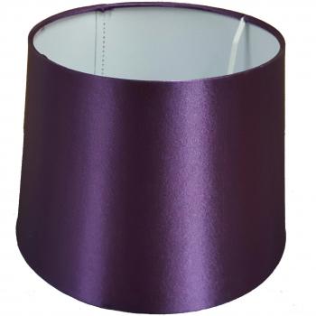 Pantalla para Lámpara, Cilíndrica de Seda, 25,4 cm, Color Morado.