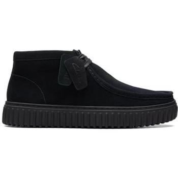 Clarks Torhill Hi Black Suede Men's Boots - Size 12 Standard Fit