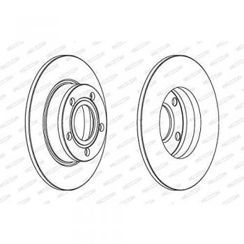 Disco de Freno FERODO DDF1177C Trasero Macizo Ø255mm 2 Piezas