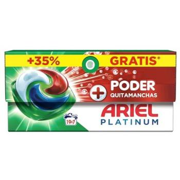 Ariel Pods Platinum Detergente Líquido 52 Cápsulas - Poder Quitamanchas Máximo y Limpieza Profunda (+35% Gratis)