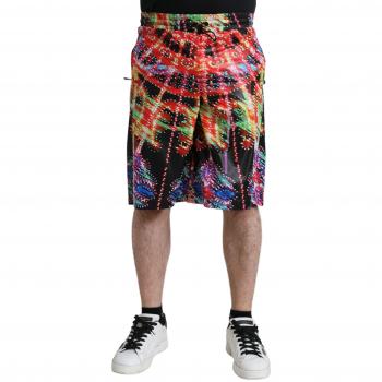 Dolce & Gabbana Multicolor Luminarie Print Men Bermuda Shorts - IT50 | L