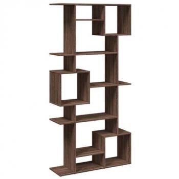 Estantería de madera de ingeniería marrón roble 92x29x188 cm