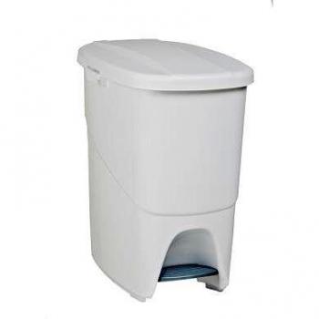 Denox DEN100 Pedalbin Ecológico 25 litros, Blanco, 393x270x420 mm