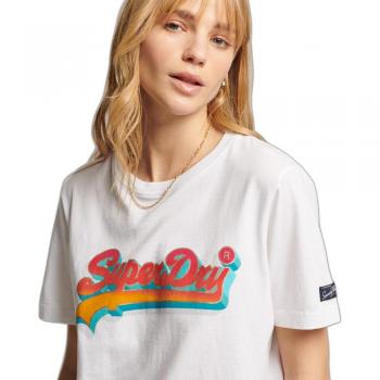 Superdry Women's Vintage Logo Seasonal T-Shirt - White Cotton - Size XS