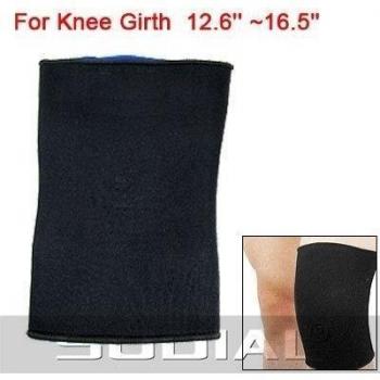 SODIAL(R) Protector de Rodilla Neopreno Elastico - Negro