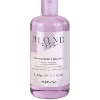 Inebrya Blondesse Blonde Miracle Shampoo 300ml - Champú Desintoxicante Para Cabello Rubio con Extracto de Flor de Cerezo