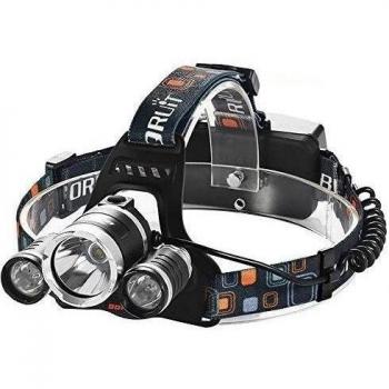 Linterna Frontal LED GRDE® Foco LED Frontal de Cabeza Angulo 90 Grado Ajustable, 4 Modos de Iluminación Super Brillante, LED Faro Foco Linterna Headlamp Headlight Lámpara de Bicicleta Frontal para Camping, Pesca, Senderismo, Ciclismo y Otros Deportes a