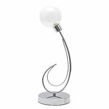 Lámpara de mesa VITA 1xG9 cromo con bola de cristal blanco y diámetro de 15 cm