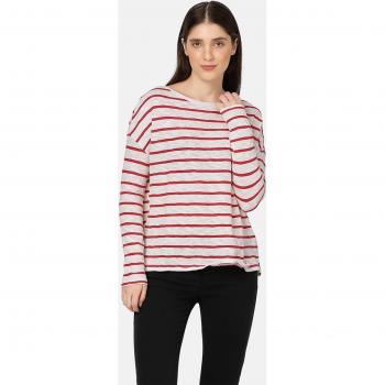 Camiseta Levi's® Margot de mujer Saint Stripe Script Red