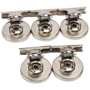 Pinzhi 5pcs 3cm Juego de Pinzas con Clip Notas de Iman Magnético para Nevera Frigorífico