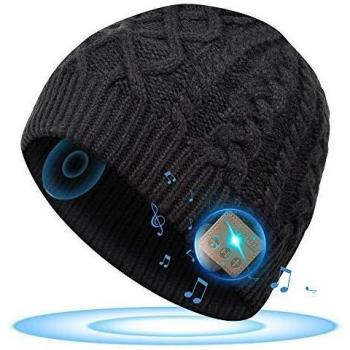 Regalos Originales para Mujer y Hombre Gorro Bluetooth, Regalos Originales Gorro con Auriculares Bluetooth V5.0, Supersuave y Cálido Gorro Invierno Hombre y Mujer Gorro Música para Running, Ciclismo