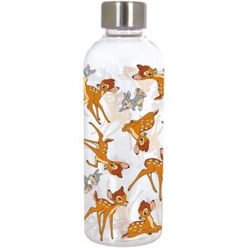 Botella de agua Bambi 850 ml, plástico, diseño Bambi y tambor