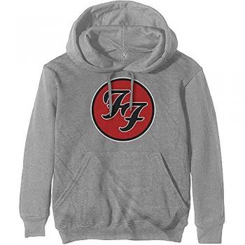 Foo Fighters FF Logo Grey Unisex Hoodie - Small - 60% Cotton, 40% Polyester