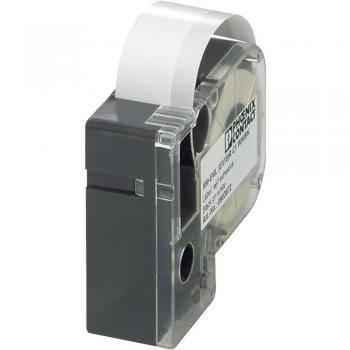 MM-EML(EX12)RC1WH/BK - Labelling material 8000x12mm white, Adhesive Thermal transfer printer labels, Endless x 12 mm Label Size, White and Black