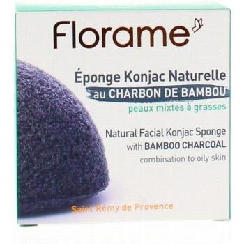 Esponja Konjac Natural al Carbón de Bambú para pieles mixtas a grasas de Florame