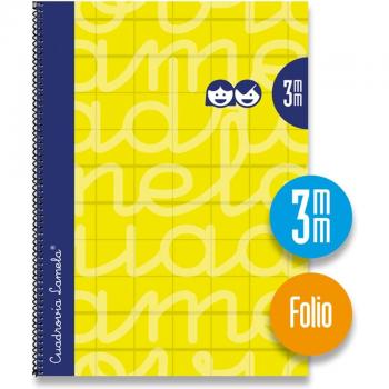Cuaderno espiral 80 hojas 90g 3mm tapa forrada Lamela azul