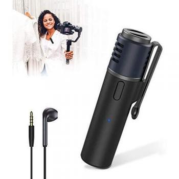 JBHOO Micrófono de Solapa Bluetooth 15M Clip de Solapa Inalámbrico en Micrófono Recargable Cancelación de Ruido SmartMic para iPhone Android Grabación de Video Entrevista Enseñanza Podcast Vlogging