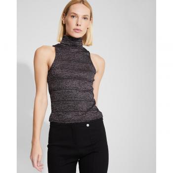 Top jacquard ajustado de corte halter Naëlle