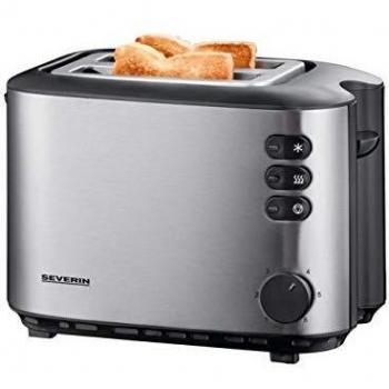 Severin Tostadora automática con 850 W de potencia AT 2514, Acero inoxidable cepillado