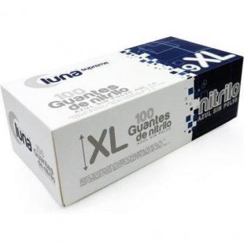 Guantes Desechables de Nitrilo Negro Sin Polvo Talla XL Caja de 100 Unidades