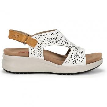 Sandalias cuña picada velcro mujer