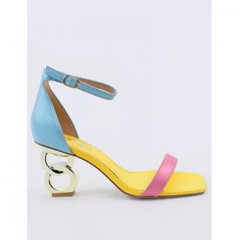 Sandalia Tacon Exe Lilian-055 Aqua Pink 39 Multicolor