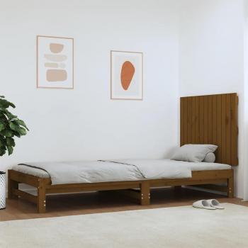 Cabecero de pared ámbar 82,5x3x60 cm madera maciza de pino marrón miel