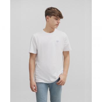 Camiseta blanca de hombre con diseño de círculo y raqueta