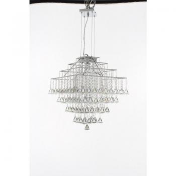 Lámpara colgante Parma Cromo 6 bombillas 56cm, tipo: lámpara colgante, características: diseño moderno, acabado en cromo, capacidad para 6 bombillas, diámetro de 56 cm