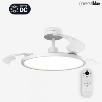 Ventilador de Techo Silencioso Universal Blue Duster 7042W con Aspas Retráctiles de 106cm y 33W en Blanco