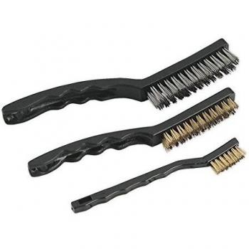 Set de Cepillos de Alambre SEALEY AK9801 para Ingenieros Automotrices - 3 Piezas