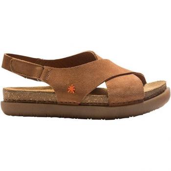 Sandalias planas de mujer de piel con autocierre Art Sandalias 1710 SKIN BACK CUERO /RHODES
