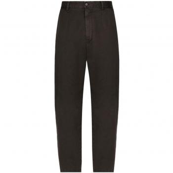 Dolce & Gabbana Men's Straight Cotton Trousers in Brown, Size 52 (XL) | GV5ZHTG8LG9M0769