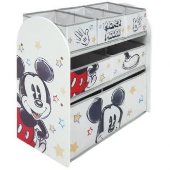 Arditex Organizador de Madera con 6 Cubetas Mickey Classic 62x30x60cm