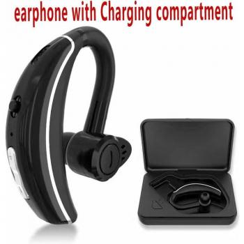 Auriculares inalámbricos Bluetooth estéreo con micrófono, diseño unilateral para gamers y uso empresarial en móviles