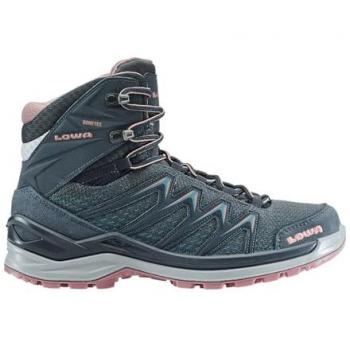 Botas de senderismo Lowa Innox Pro Gore-Tex Mid para mujer, color acero azul y rosa, talla 42 EU