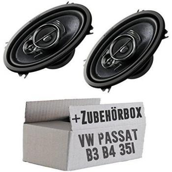 VW Passat 35i Heck - Pioneer TS-A4633i 4x6' 3-Weg Custom-Fit Oval Lautsprecher - Einbauset