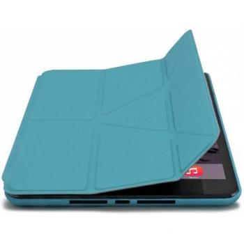 Funda Unotec Origami2 Azul para iPad Mini 2/3 - Diseño plegable, material resistente, protección contra golpes y arañazos, acceso a puertos y botones, soporte ajustable