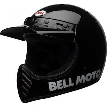 BELL Casco Integral Moto-3 Classic Negro, Casco de motocross, color negro, talla S