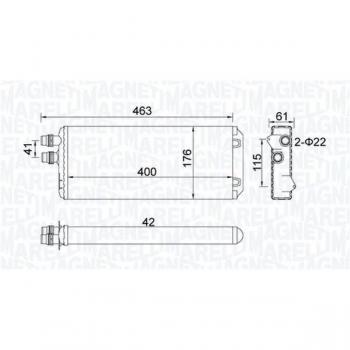 Calentador MAGNETI MARELLI 350218325000 - Heater, potencia de 2000W, voltaje de 230V, diseño compacto y portátil, termostato ajustable, protección contra sobrecalentamiento