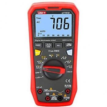 UNI-T UT161D True RMS Multímetro Digital, 1000 V AC/DC, 10A-20A, 10/220MHz