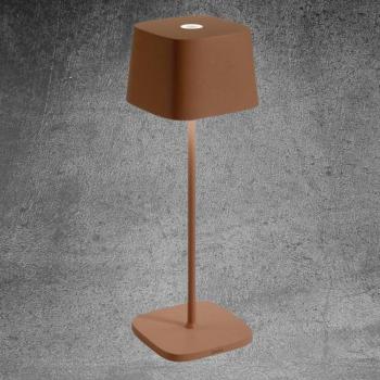 Lámpara de Mesa LED Recargable Ofelia Pro Corten, 2,2W, 231lm, IP65, Dimmable, 2200-3000K