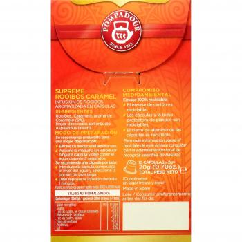 Pompadour Supreme Rooibos Caramel Té - 10 Cápsulas