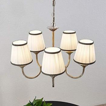 Lámpara de Araña Lumiel de Bronce Texturizado con 5 Luces E14 para Salón y Comedor