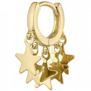 Piercing aro Earcandy Dancing Stars de plata bañado en oro amarillo 18k