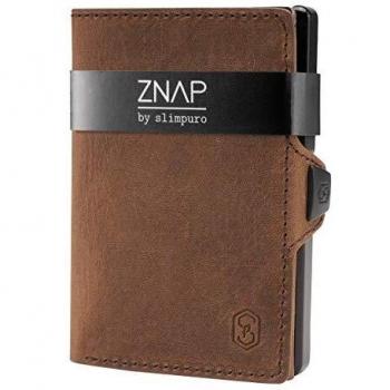 ZNAP Carteras para Hombre RFID Metálico con Compartimento para Monedas – Tarjetero Hombre de Aluminio – Cartera Hombre pequeña para 8 Tarjetas – Monedero Hombre Minimalista - Billeteras para Hombre
