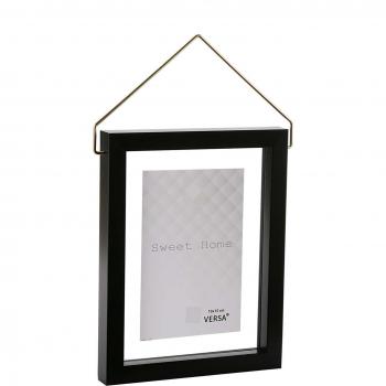 Portafotos Versa Diamond Plástico Negro 10 x 15 cm